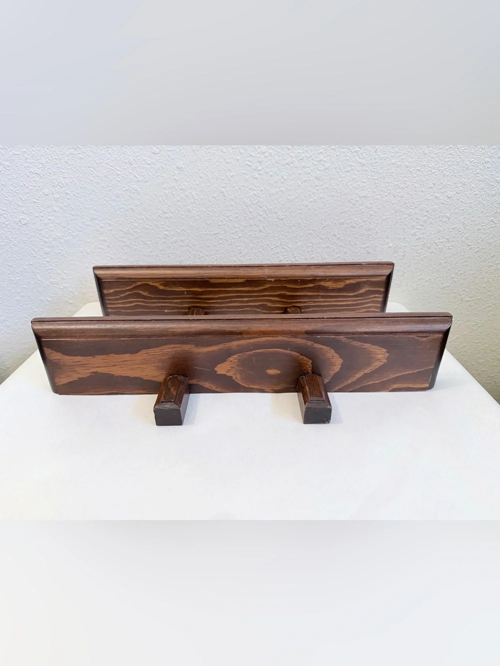 Vintage Handmade Wooden Wall Display Shelf Rack Rustic Farmhouse Decor 12.5